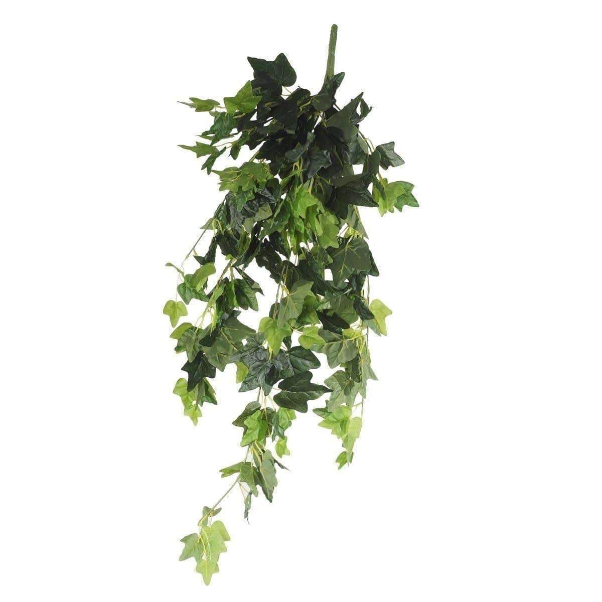 A 100cm long UV Artificial Ivy Hanging Bush with vibrant green leaves, showcasing its realistic texture and appearance, perfect for home decor.