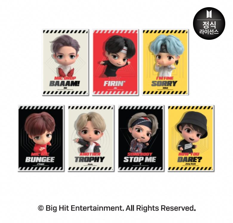 V - MIC Drop Mini Poster featuring TinyTAN members with air-purifying technology.