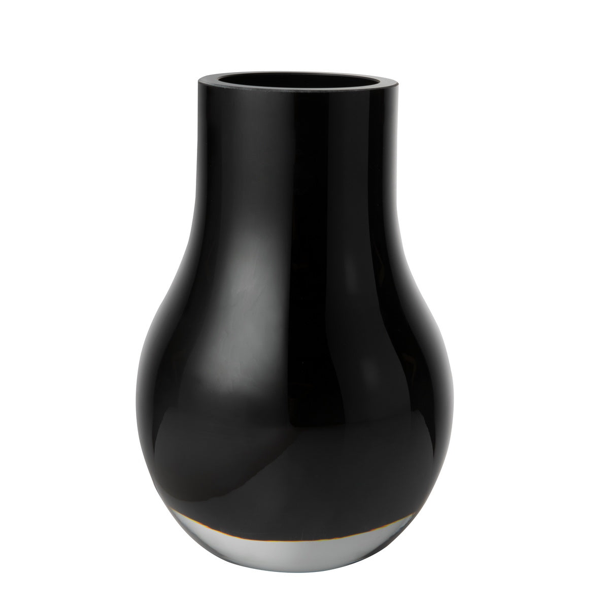 Modern classic DAVOS vase made of pure high-quality glass, featuring a stunning ink blue color and 9mm thickness.