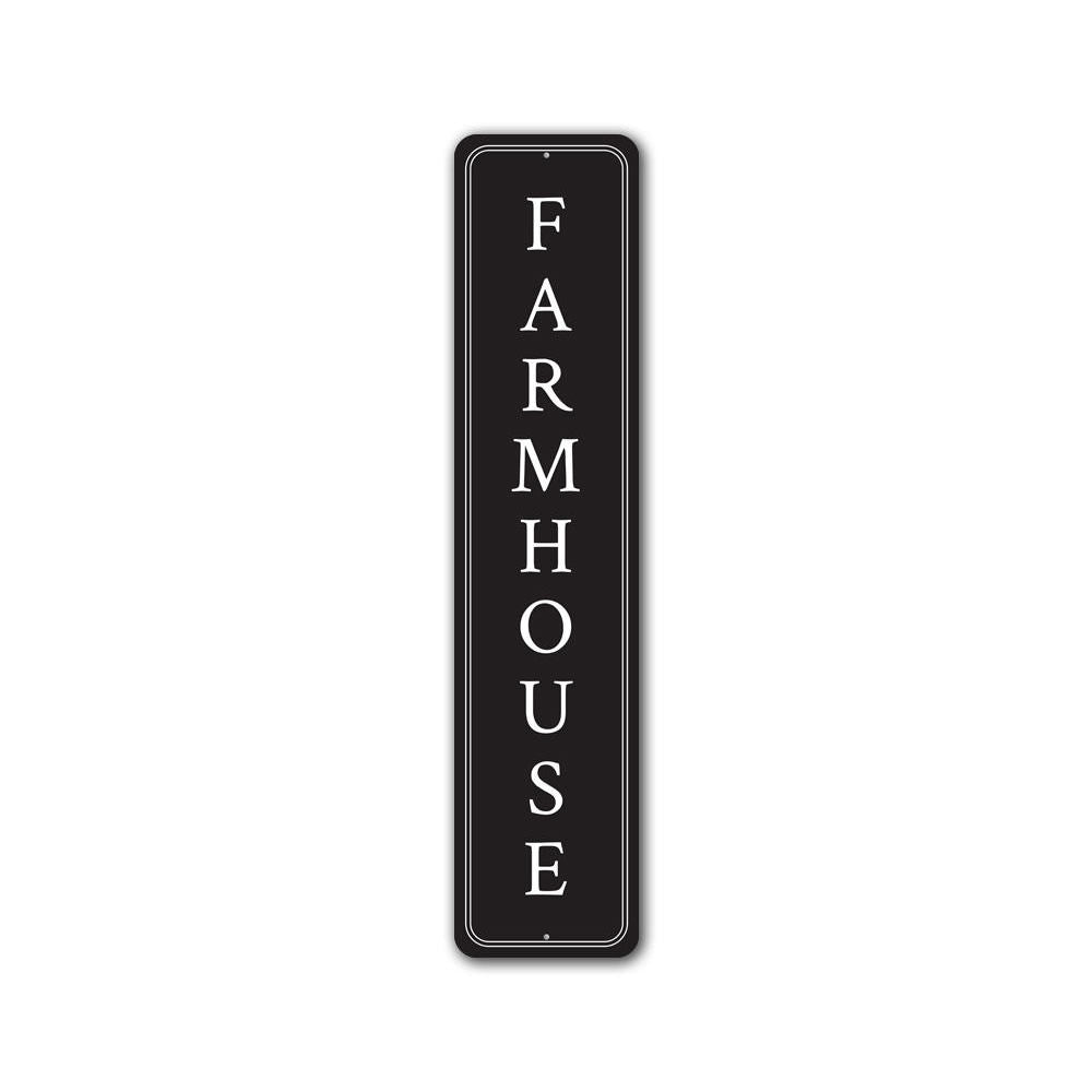 Vertical Farmhouse Sign made of high-quality aluminum, featuring rustic design elements suitable for home decor.