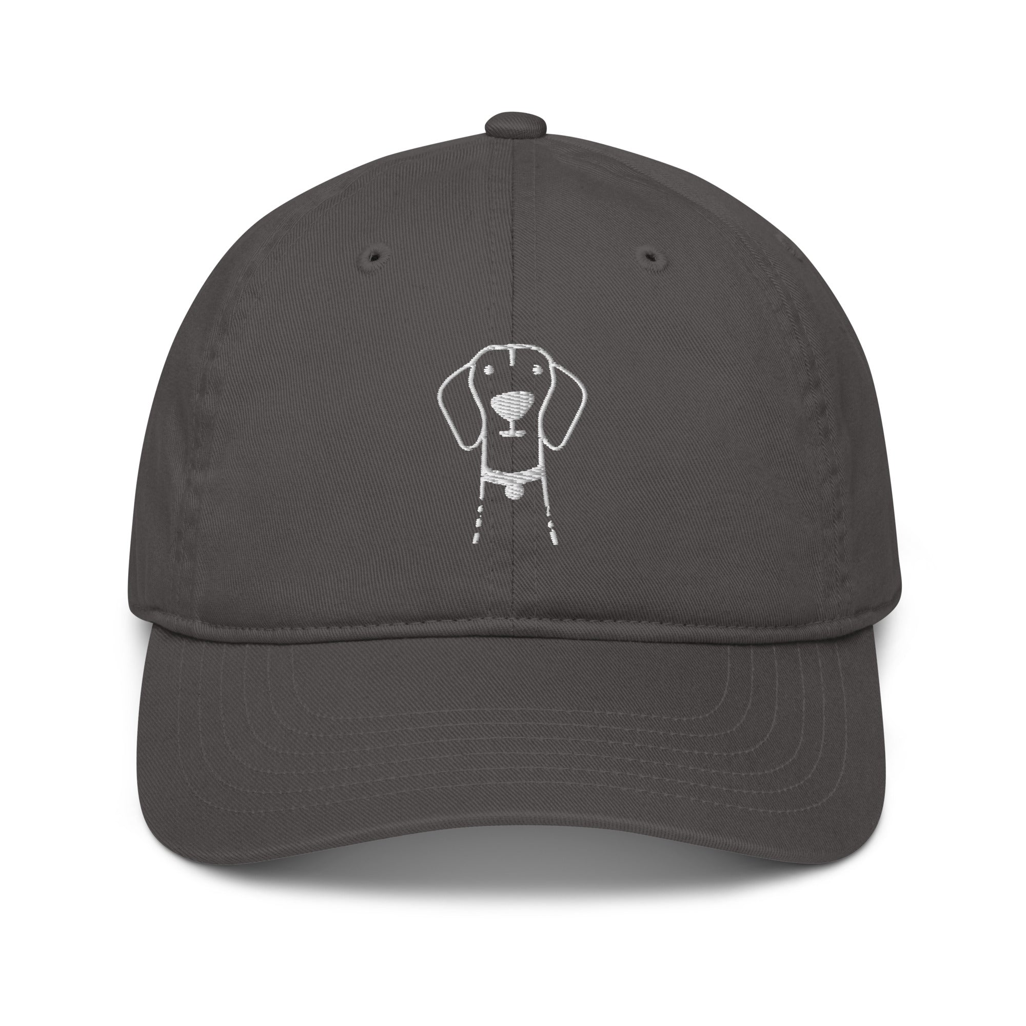 Vizsla Organic dad hat made from 100% organic cotton, featuring an unstructured design and adjustable closure.