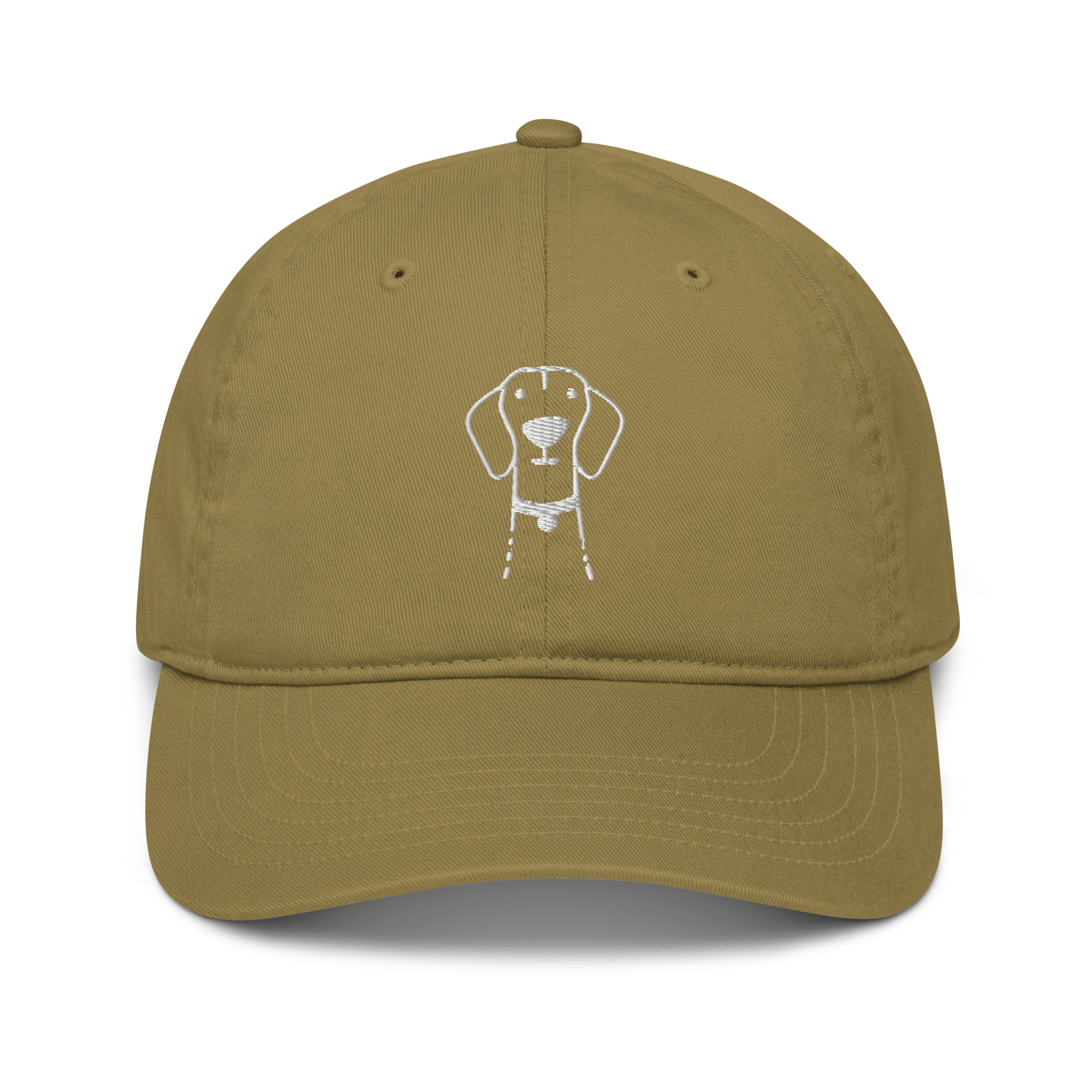 Vizsla Organic dad hat made from 100% organic cotton, featuring an unstructured design and adjustable closure.