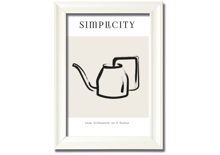 A beautifully framed print of a watering can, showcasing vibrant colors and intricate details, ready to hang on the wall.