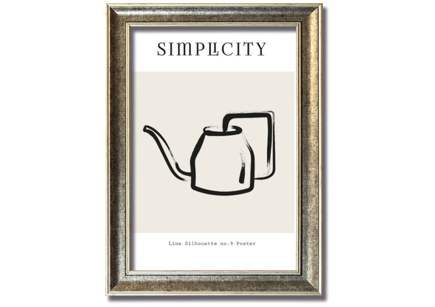 A beautifully framed print of a watering can, showcasing vibrant colors and intricate details, ready to hang on the wall.