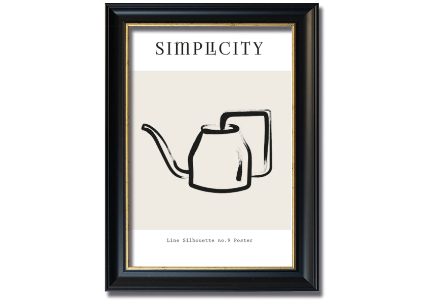 A beautifully framed print of a watering can, showcasing vibrant colors and intricate details, ready to hang on the wall.