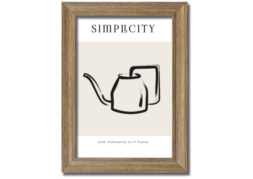 A beautifully framed print of a watering can, showcasing vibrant colors and intricate details, ready to hang on the wall.