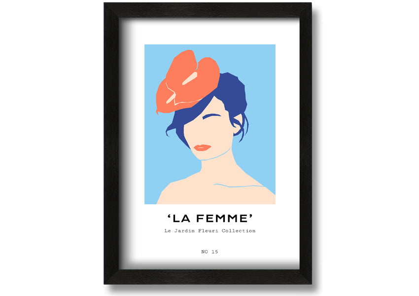 A beautifully framed print titled 'Wedding Lady', showcasing elegant artwork, available in various frame colours.