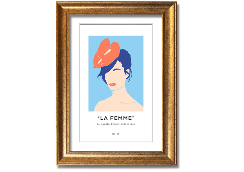 A beautifully framed print titled 'Wedding Lady', showcasing elegant artwork, available in various frame colours.