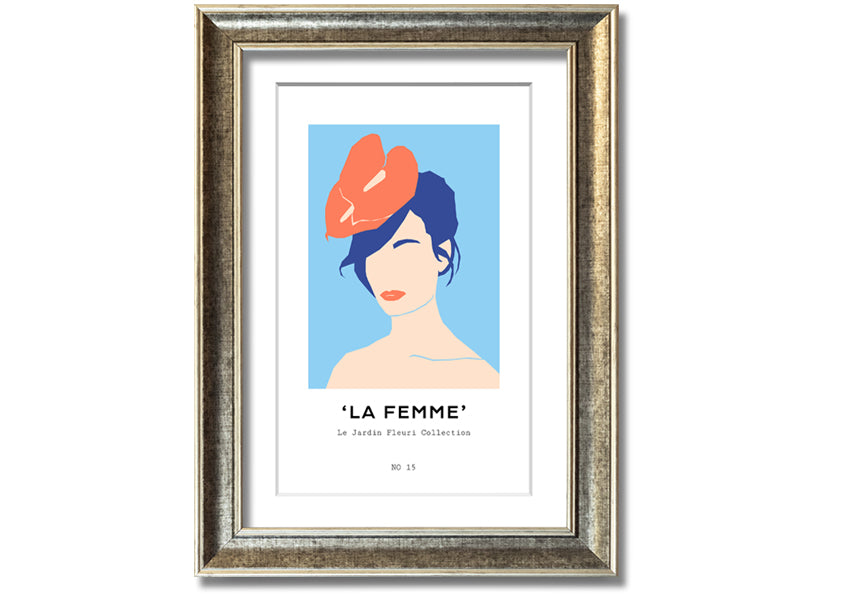 A beautifully framed print titled 'Wedding Lady', showcasing elegant artwork, available in various frame colours.