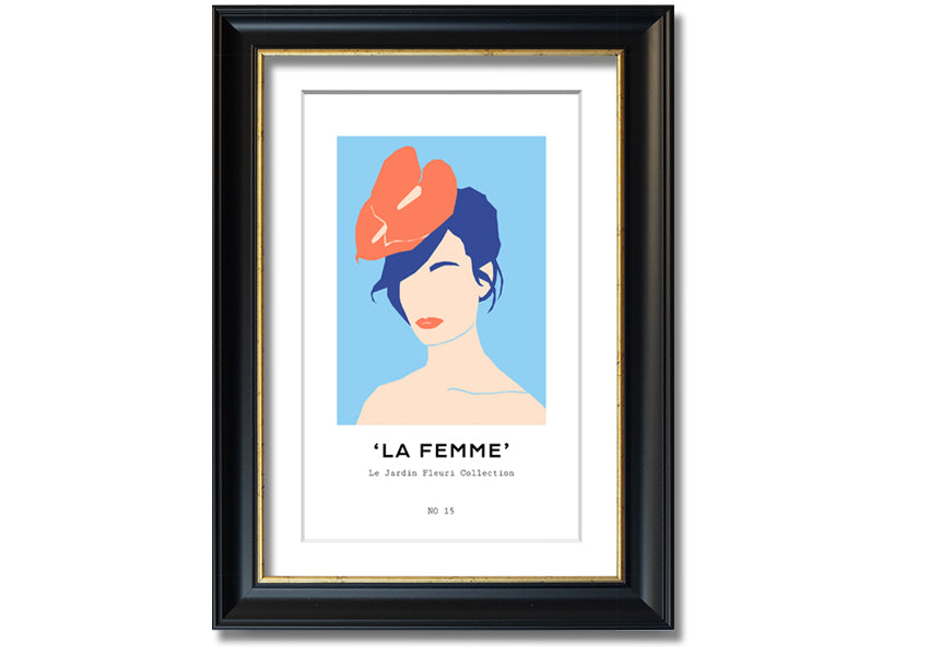 A beautifully framed print titled 'Wedding Lady', showcasing elegant artwork, available in various frame colours.