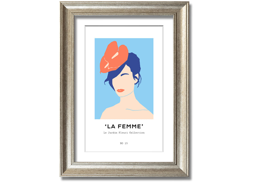 A beautifully framed print titled 'Wedding Lady', showcasing elegant artwork, available in various frame colours.