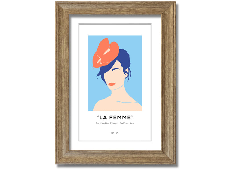 A beautifully framed print titled 'Wedding Lady', showcasing elegant artwork, available in various frame colours.