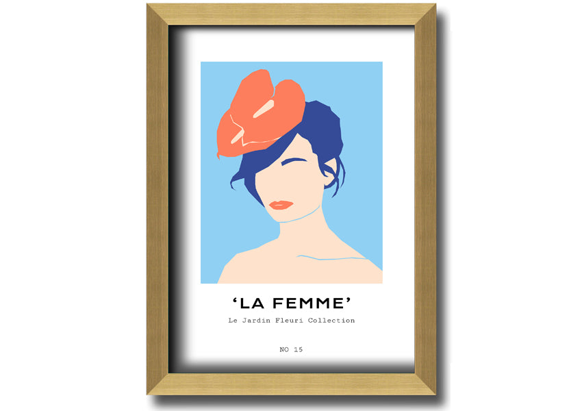 A beautifully framed print titled 'Wedding Lady', showcasing elegant artwork, available in various frame colours.