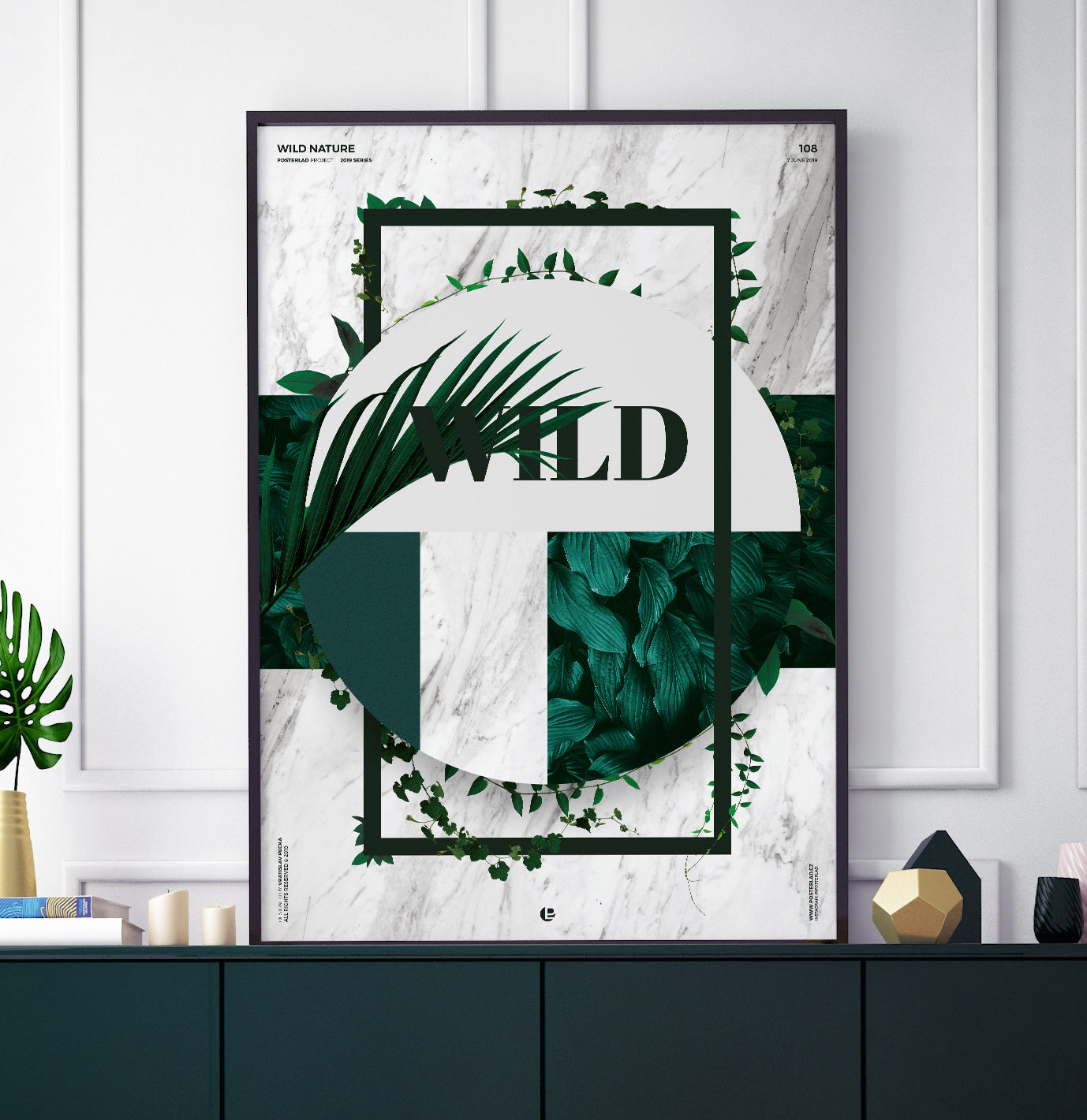 Wild Nature poster featuring vibrant colors and a nature-inspired design, printed on thick matte paper.