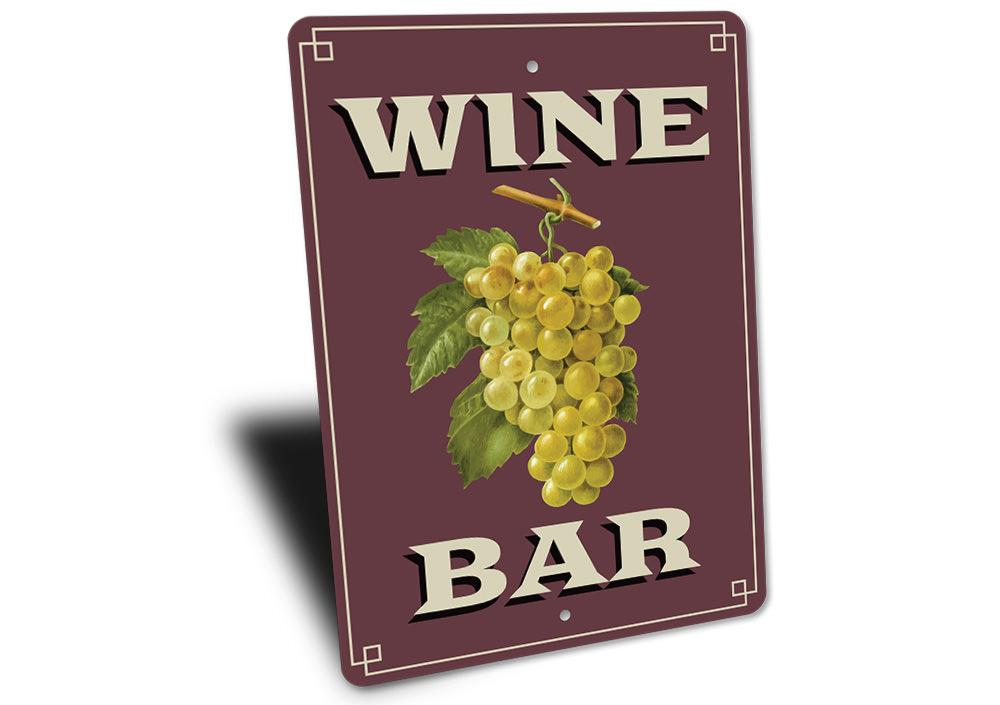 Customizable Wine Bar Sign made of durable aluminum, featuring elegant design suitable for home decor.