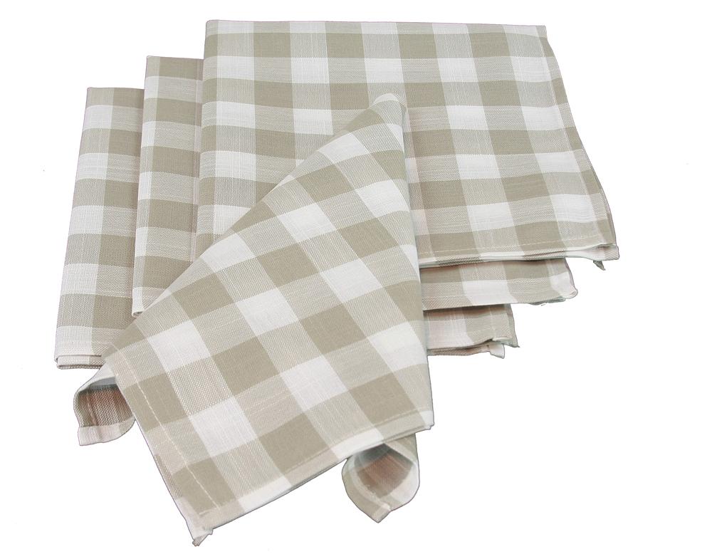 Set of 4 XD12008 Gingham Check Napkins in vibrant colors, featuring a classic two-tone check pattern, perfect for dining occasions.