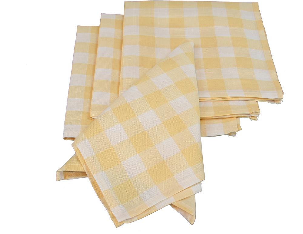 Set of 4 XD12008 Gingham Check Napkins in vibrant colors, featuring a classic two-tone check pattern, perfect for dining occasions.