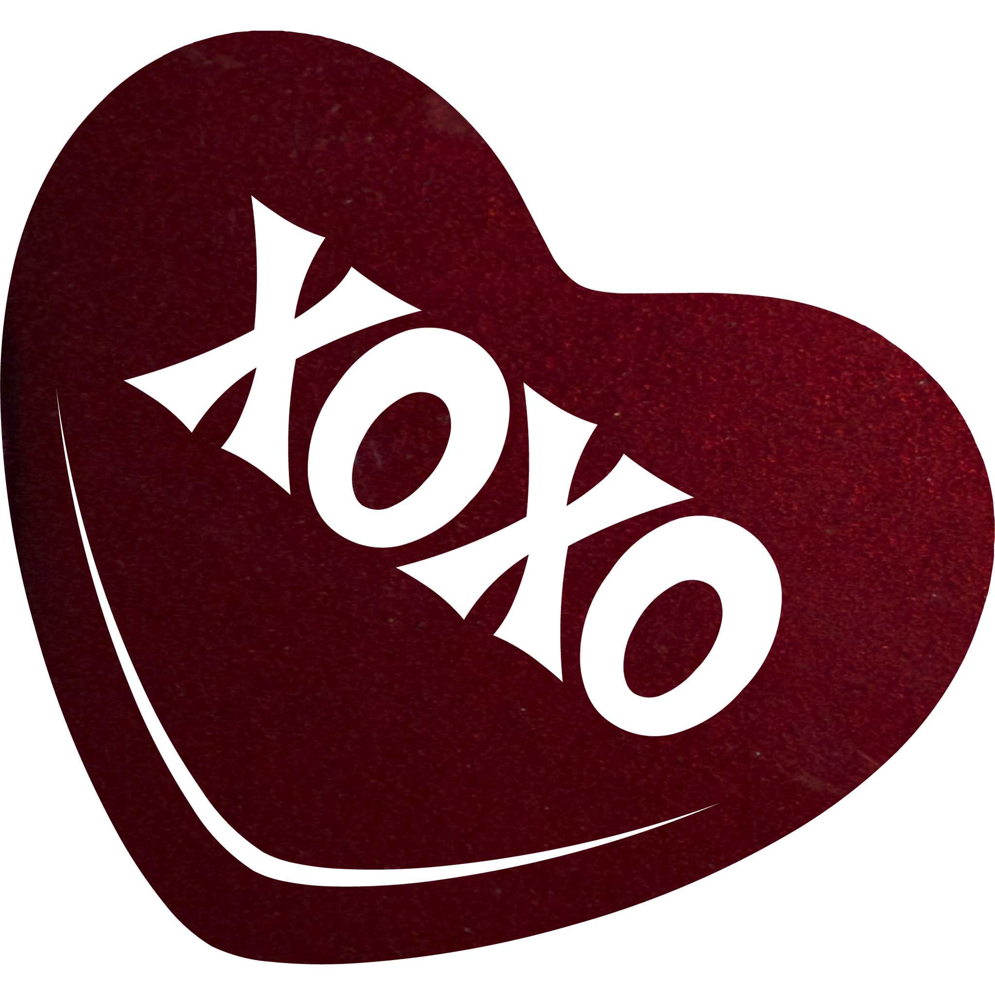 XOXO Candy Heart Metal Wall Art in a low gloss finish, showcasing a heart design made from durable 16 gauge steel, perfect for home decor.