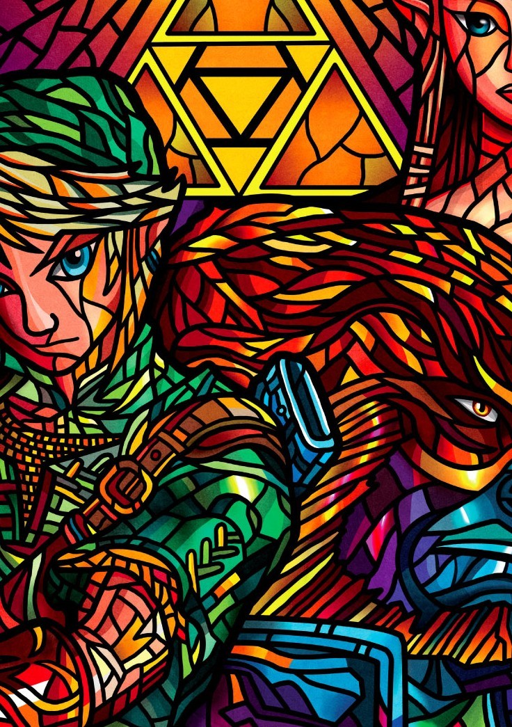 ZELDA by VAN ORTON art print on fine arts paper, showcasing vibrant colors and intricate design.