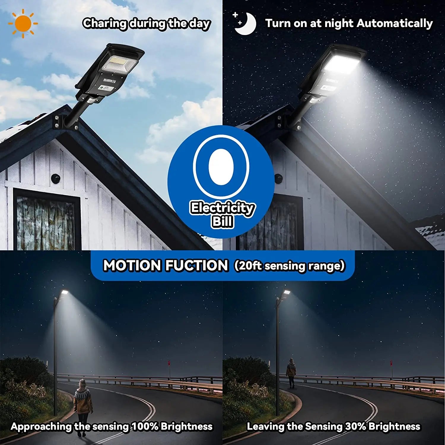 30W solar light outdoor with 4000 lumens, showcasing a sleek design suitable for outdoor installation.