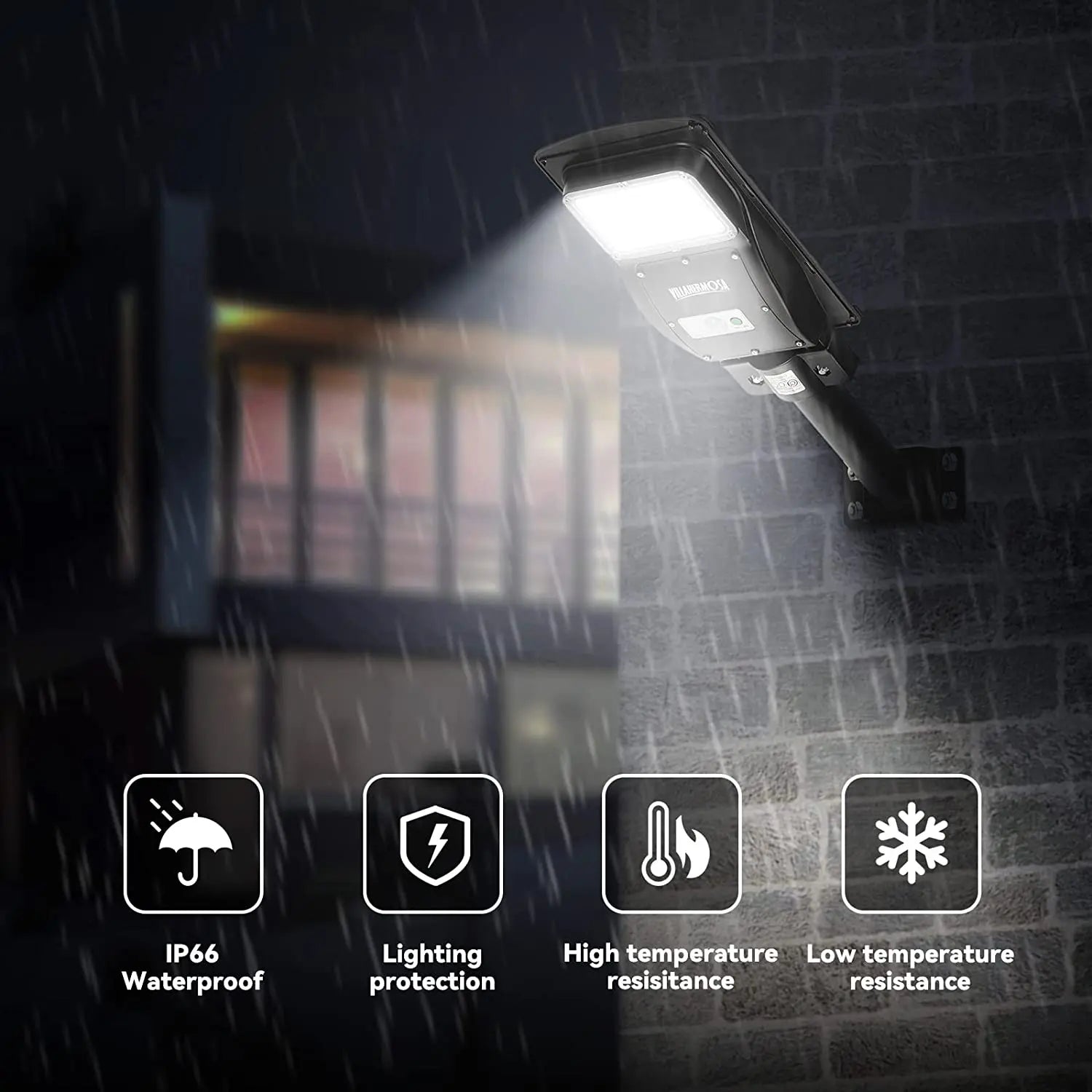 30W solar light outdoor with 4000 lumens, showcasing a sleek design suitable for outdoor installation.