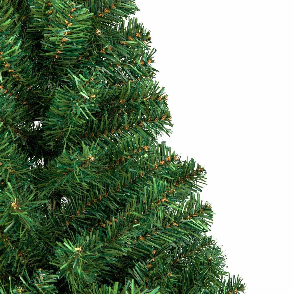 5.5FT Artificial Christmas Tree with 850 branches, showcasing a realistic spruce design and sturdy metal base.