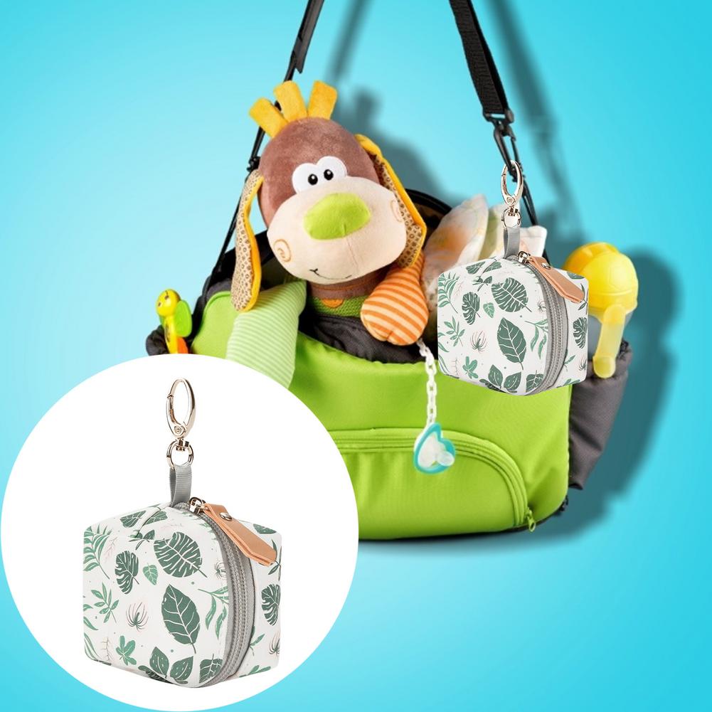 Baby Pacifier Holder Impervious Case featuring a sturdy zipper and stylish design, perfect for keeping pacifiers clean and secure.