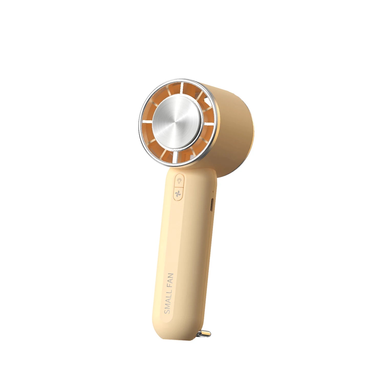 Mini Handheld Fan in sleek design, featuring USB rechargeability and adjustable speed settings, perfect for outdoor and indoor use.