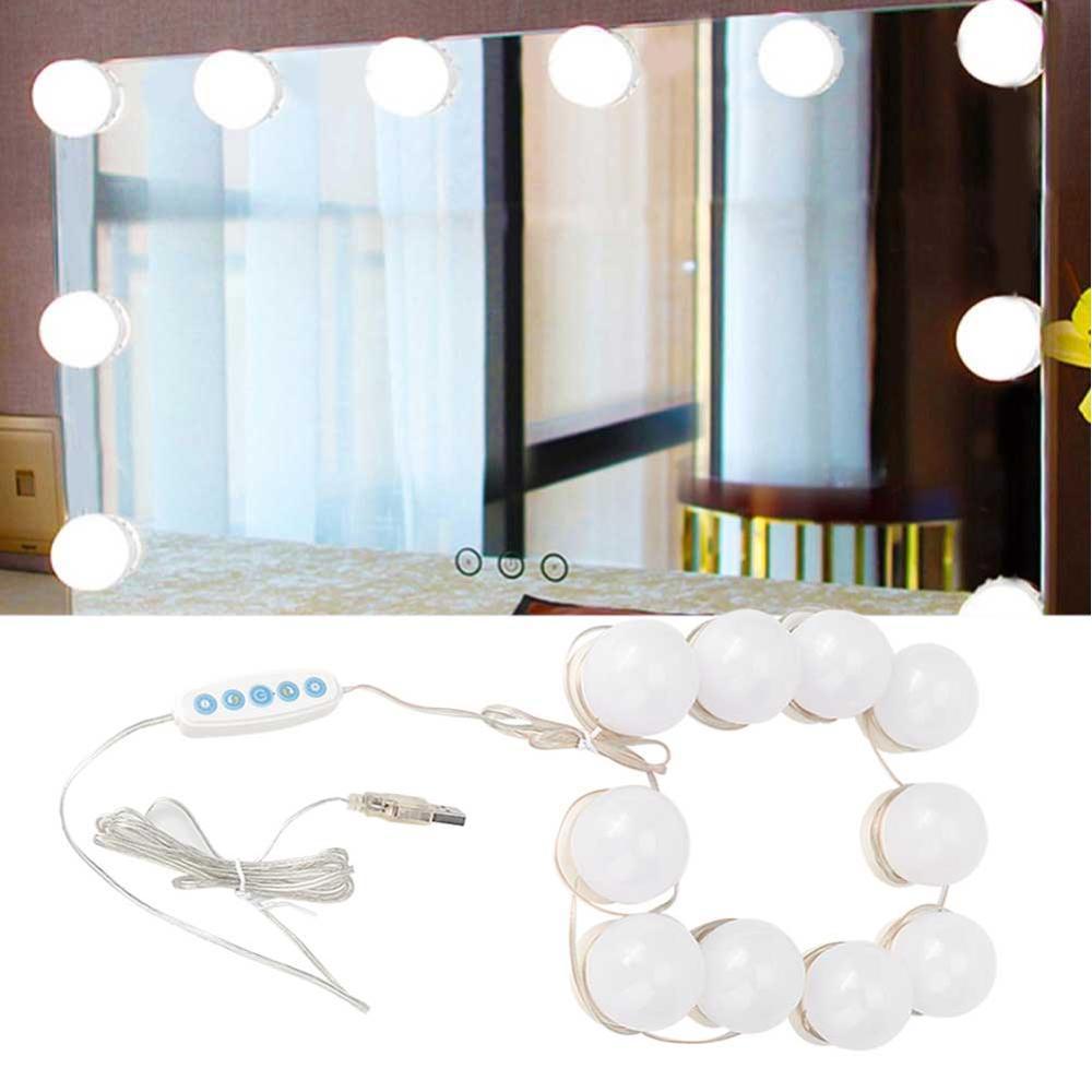 Dressing Table LED Adjustable Brightness Lights with soft illumination, featuring adjustable string length and dimmer switch for customizable brightness.