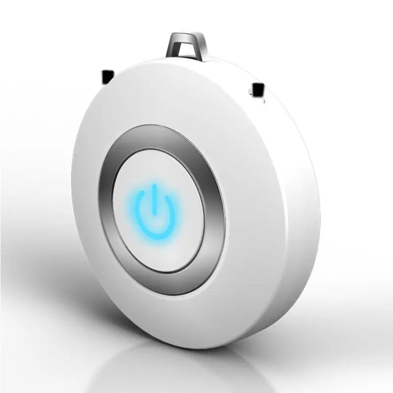 Mini Portable Wearable Anion Air Purifier designed for personal and car use, featuring a compact and lightweight design.