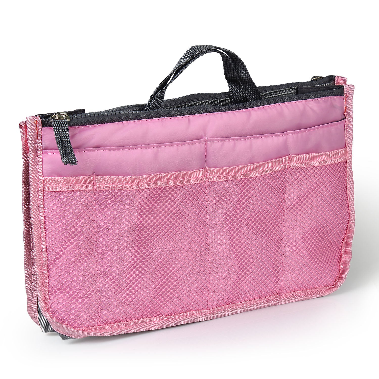 Women Lady Travel Insert Handbag Organiser in various colors with multiple pockets for organization.