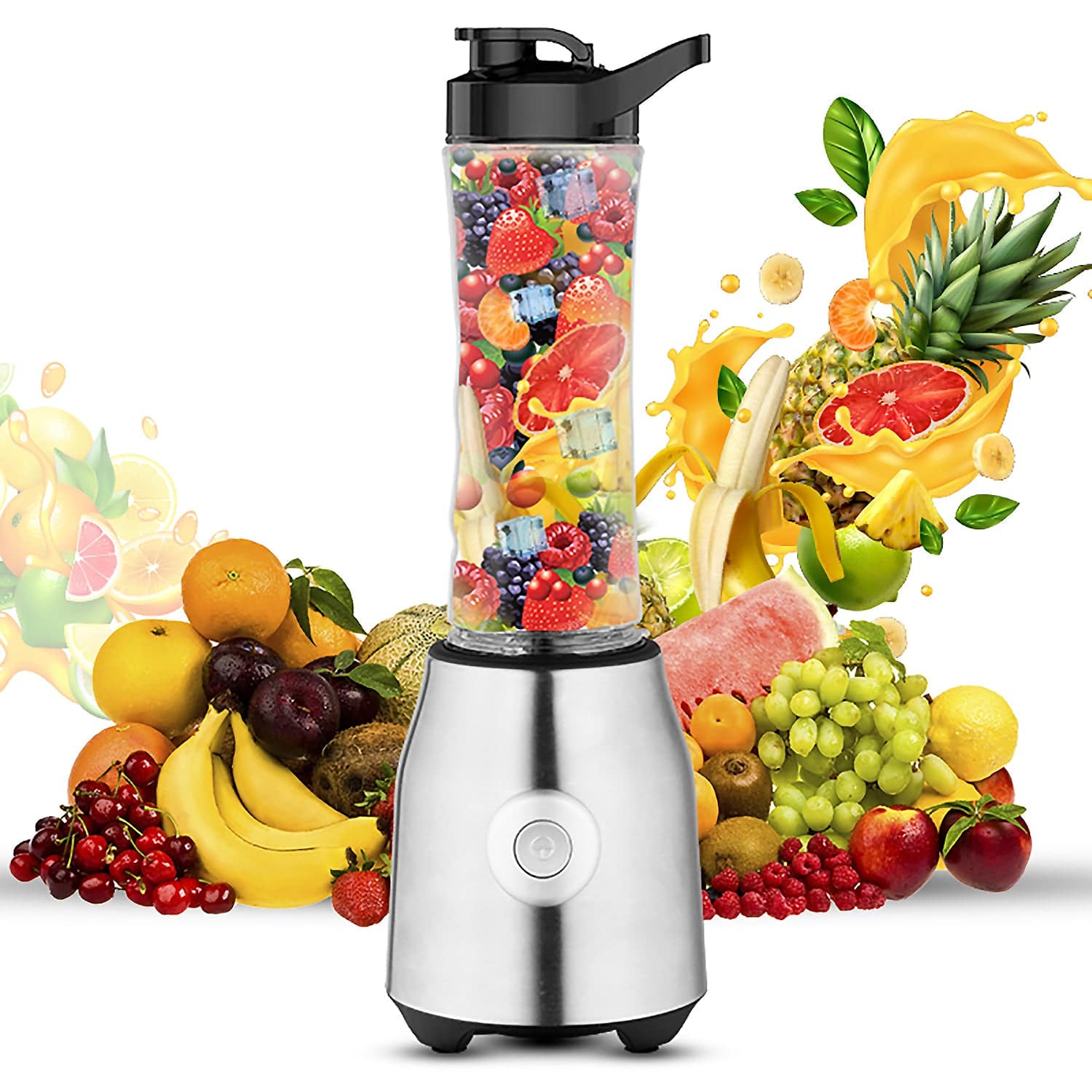 5 Core Portable Blender with 20 oz capacity and stainless steel blades, perfect for smoothies and shakes.