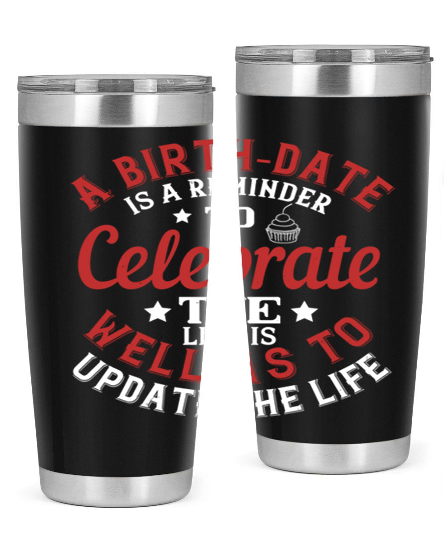 A stylish 20oz and 30oz stainless steel tumbler with a press-in lid, showcasing a sleek design perfect for hot and cold beverages.