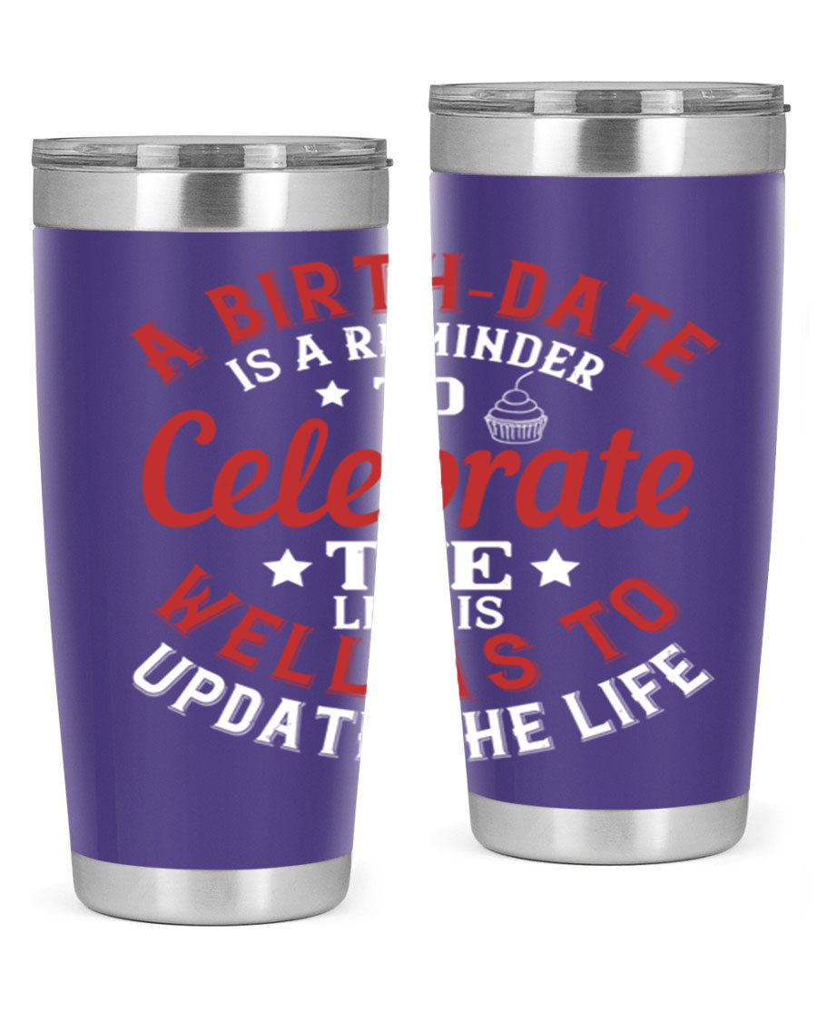 A stylish 20oz and 30oz stainless steel tumbler with a press-in lid, showcasing a sleek design perfect for hot and cold beverages.