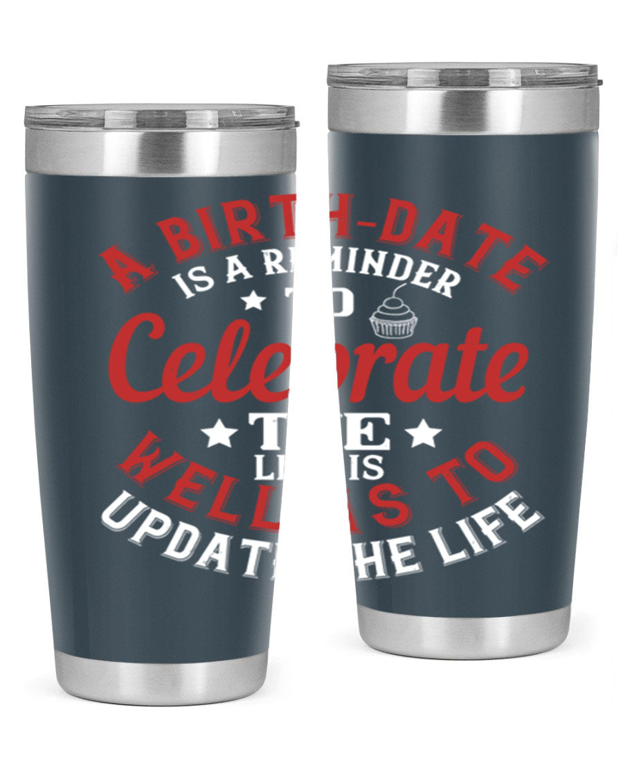 A stylish 20oz and 30oz stainless steel tumbler with a press-in lid, showcasing a sleek design perfect for hot and cold beverages.