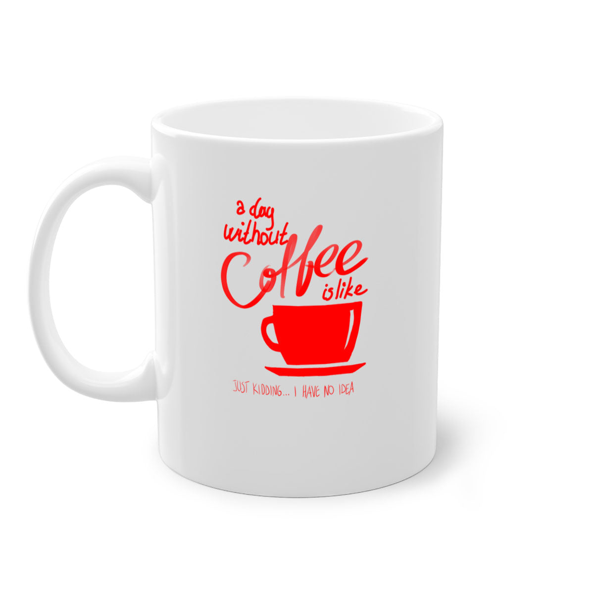 A stylish two-tone coffee mug with a glossy finish, featuring a colored handle and interior, available in multiple colors.