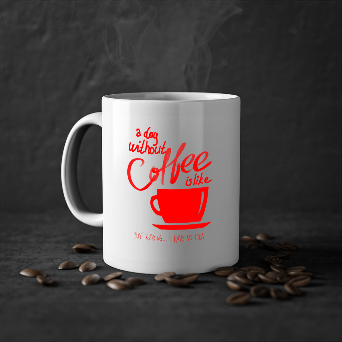 A stylish two-tone coffee mug with a glossy finish, featuring a colored handle and interior, available in multiple colors.