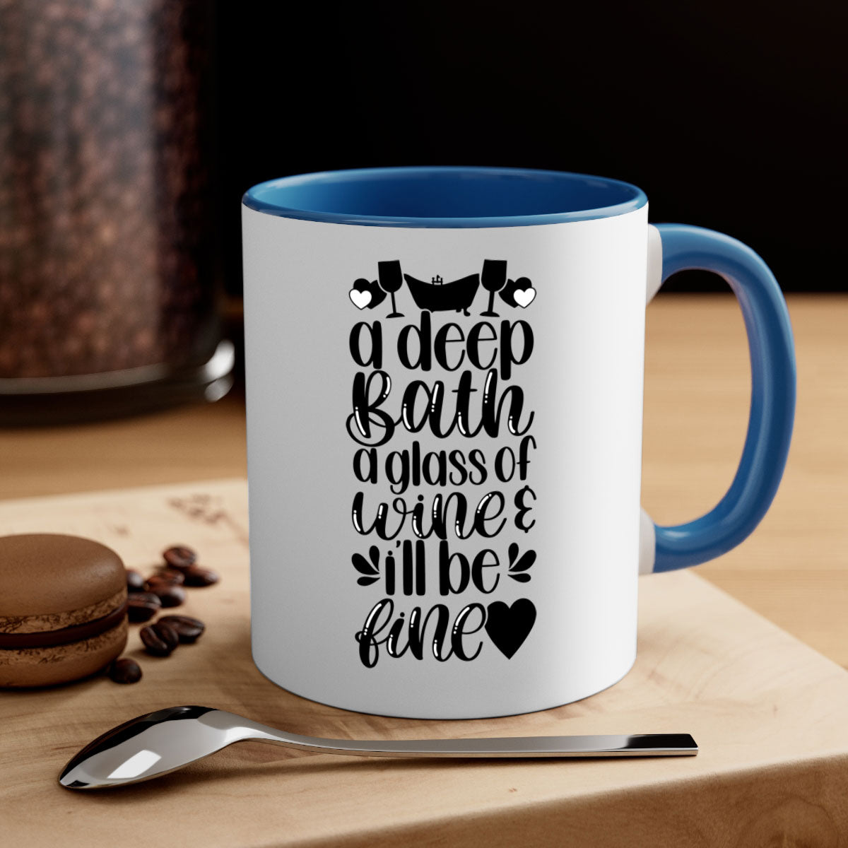 A stylish deep bath a glass 48# Mug in five vibrant colors with a glossy finish and easy-grip handle, perfect for coffee and tea.