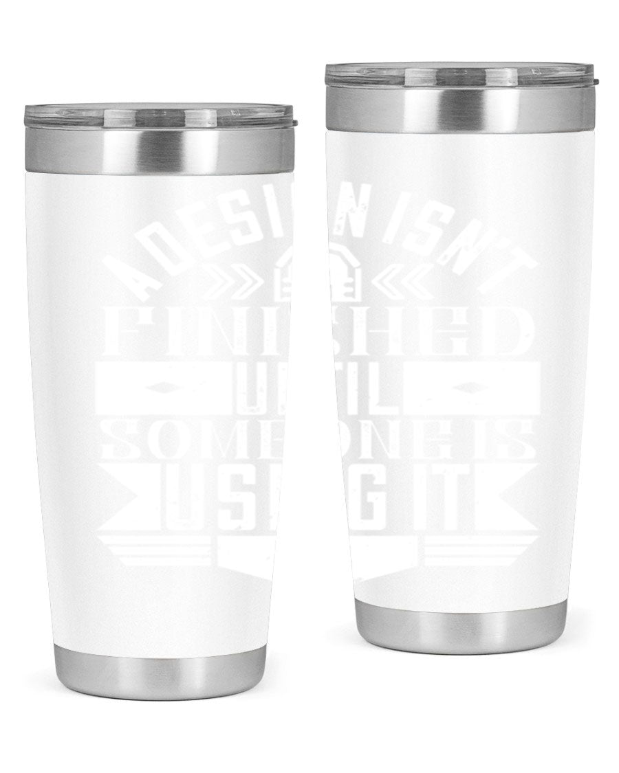 A stylish double wall vacuum stainless steel tumbler with copper lining, featuring a press-in drink-thru lid, perfect for hot and cold beverages.