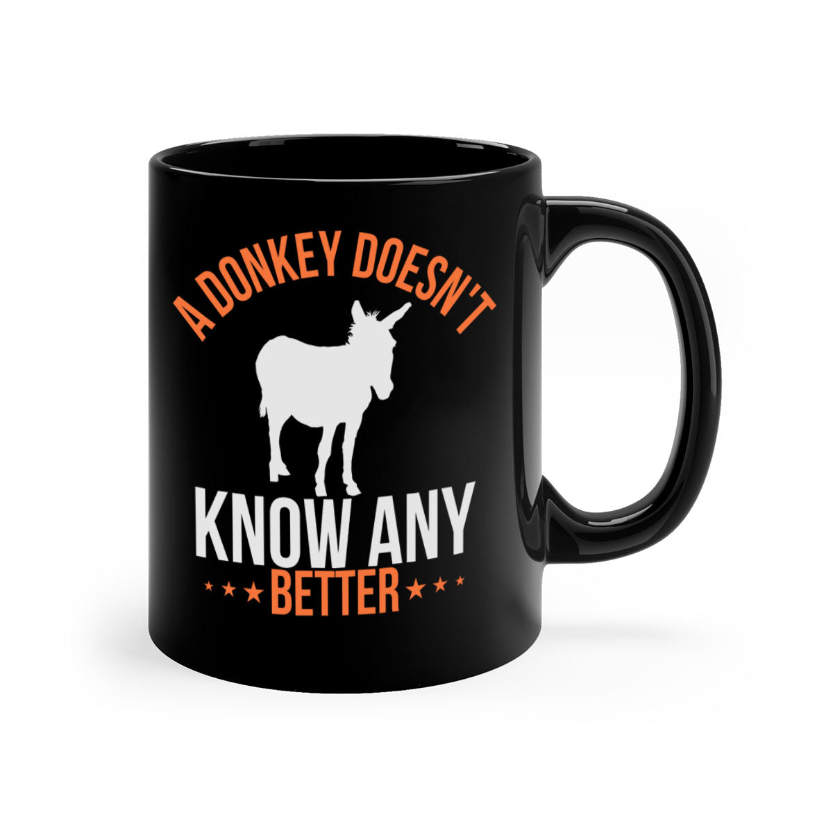 A colorful two-tone donkey mug with a glossy finish, featuring a C-shaped handle, available in five colors.