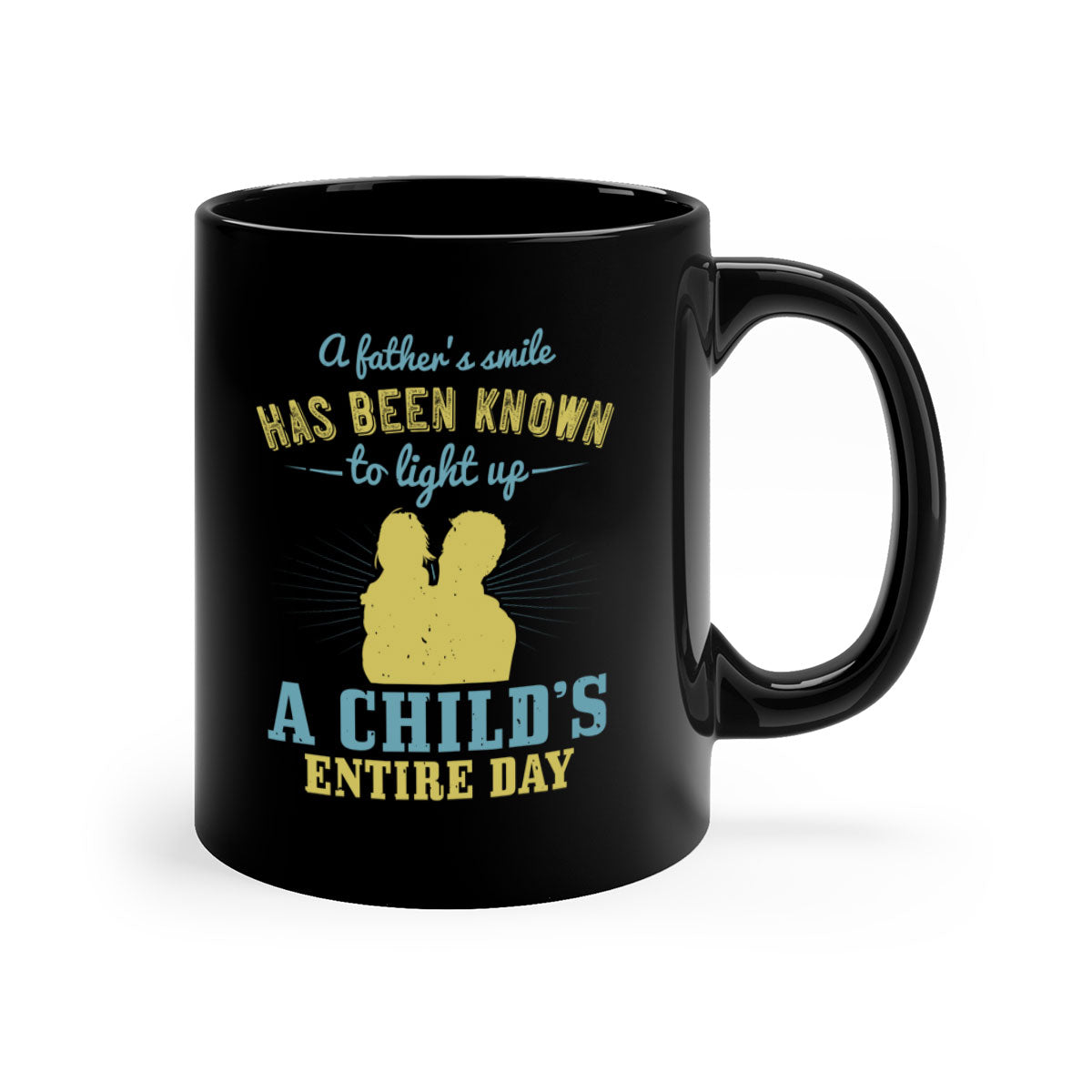 A stylish two-tone coffee mug with a glossy finish, featuring a colored handle and interior, perfect for Father's Day gifts.