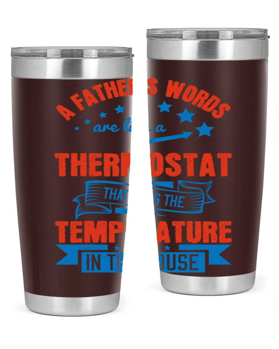 20oz and 30oz stainless steel tumblers with copper lining, featuring a press-in lid, designed to keep drinks hot or cold.