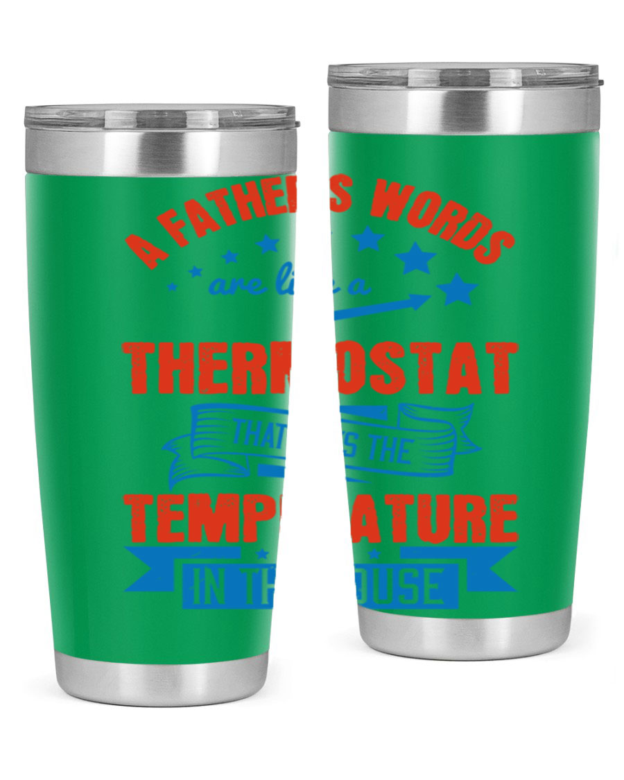 20oz and 30oz stainless steel tumblers with copper lining, featuring a press-in lid, designed to keep drinks hot or cold.