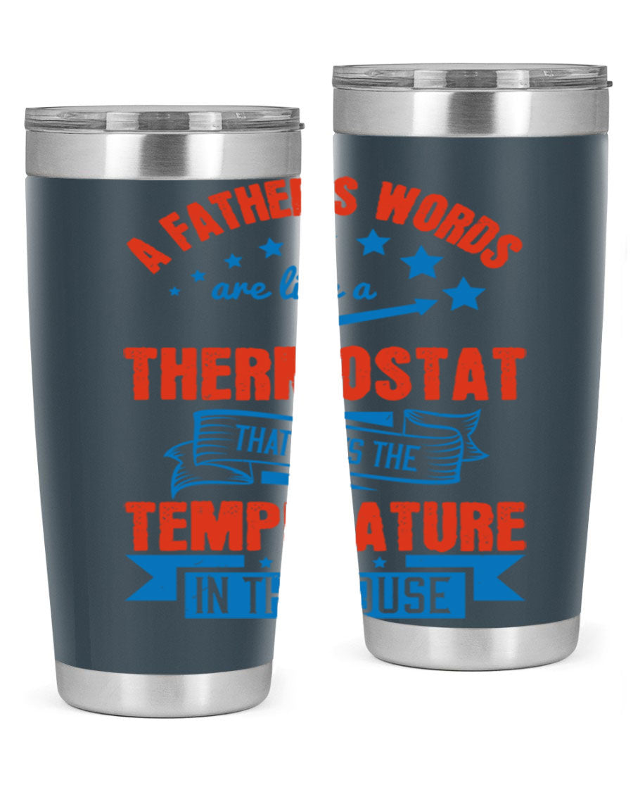 20oz and 30oz stainless steel tumblers with copper lining, featuring a press-in lid, designed to keep drinks hot or cold.