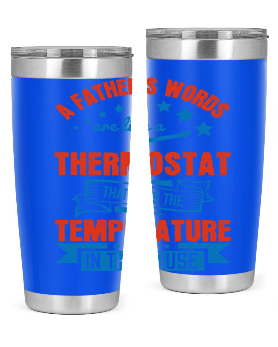 20oz and 30oz stainless steel tumblers with copper lining, featuring a press-in lid, designed to keep drinks hot or cold.