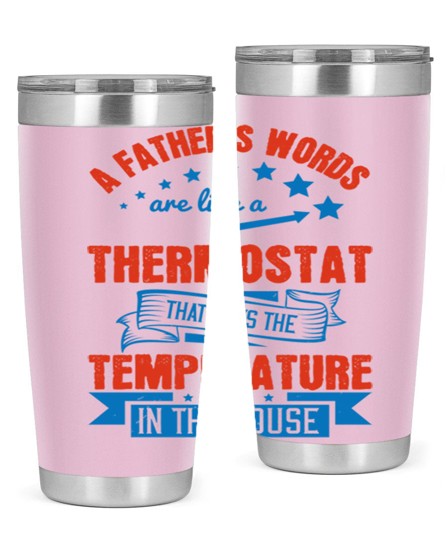 20oz and 30oz stainless steel tumblers with copper lining, featuring a press-in lid, designed to keep drinks hot or cold.