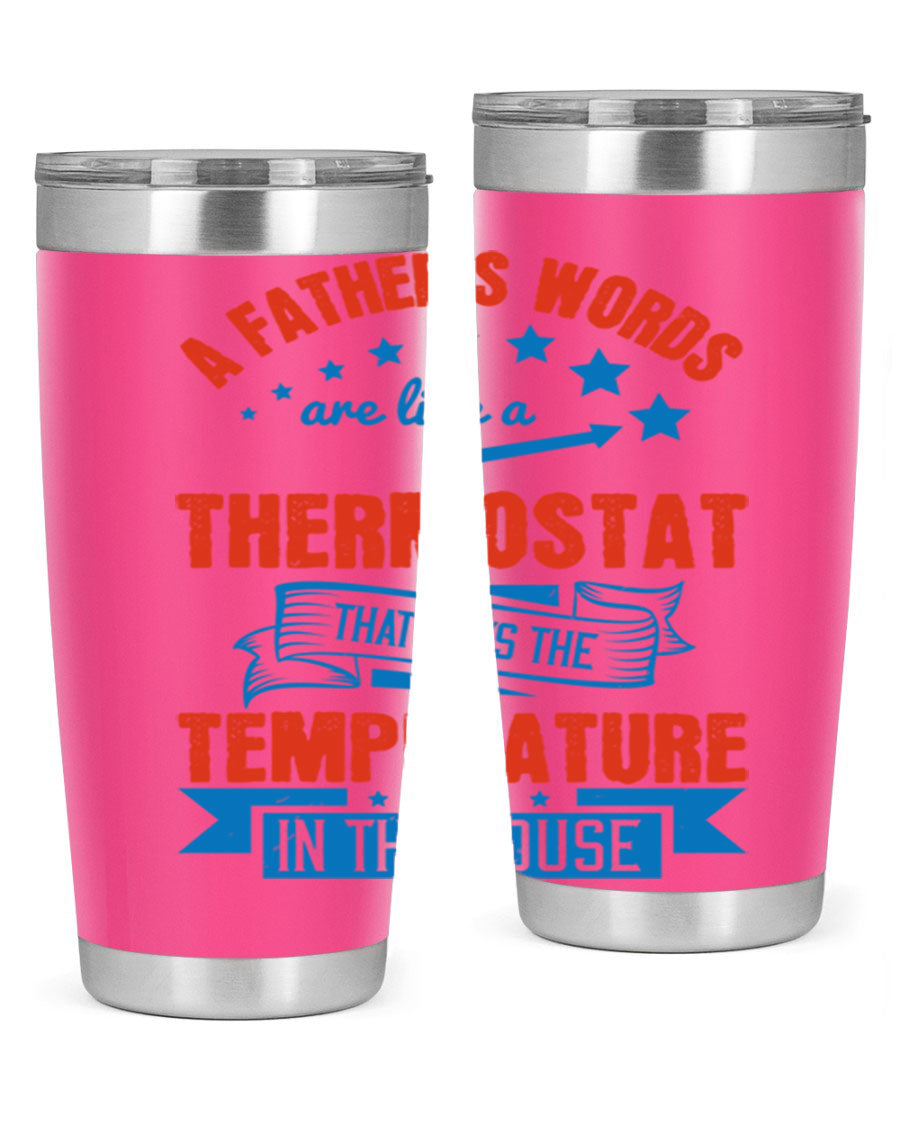 20oz and 30oz stainless steel tumblers with copper lining, featuring a press-in lid, designed to keep drinks hot or cold.