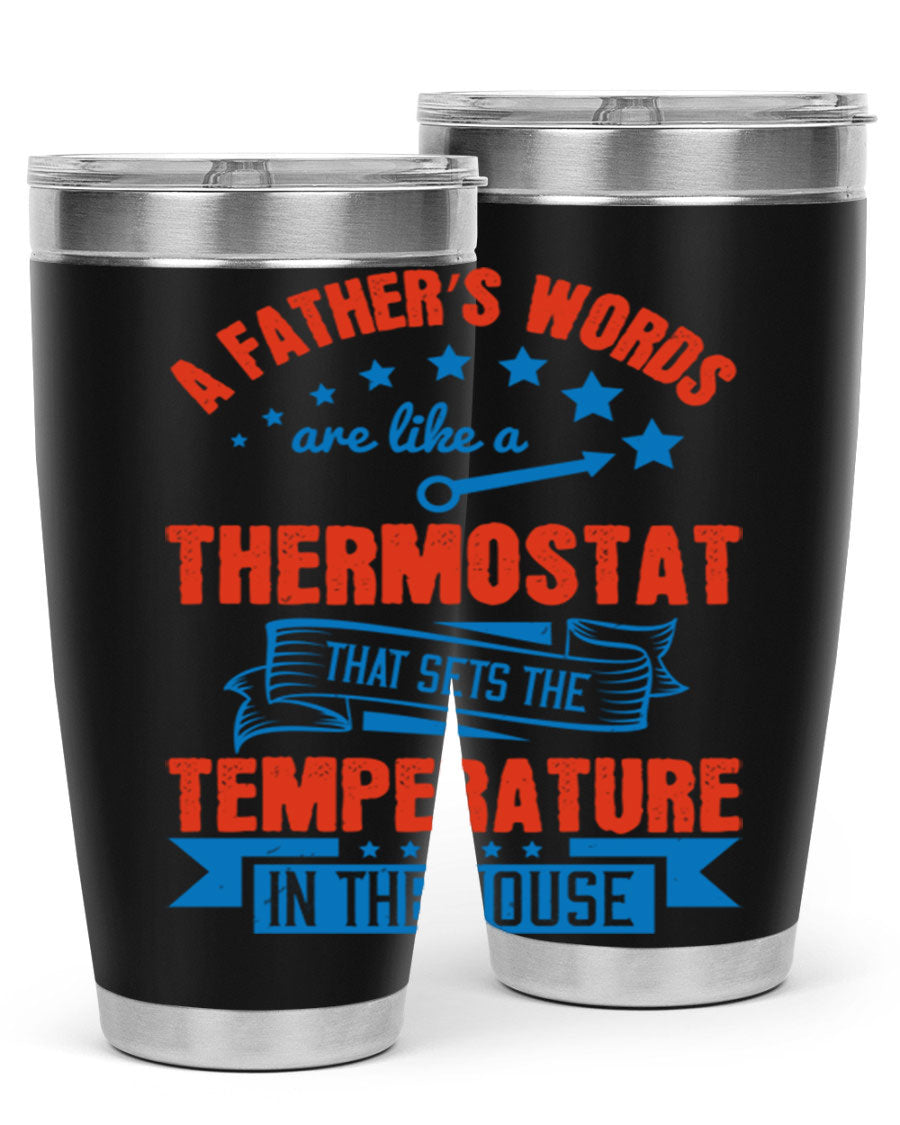 20oz and 30oz stainless steel tumblers with copper lining, featuring a press-in lid, designed to keep drinks hot or cold.