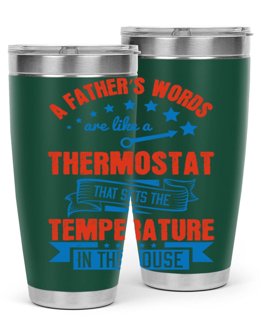 20oz and 30oz stainless steel tumblers with copper lining, featuring a press-in lid, designed to keep drinks hot or cold.