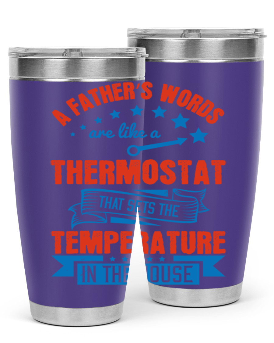 20oz and 30oz stainless steel tumblers with copper lining, featuring a press-in lid, designed to keep drinks hot or cold.